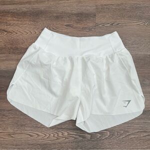 Gymshark White Speed Athletic Shorts Small